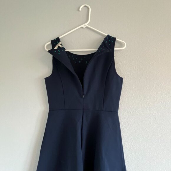 41 Hawthorn Paloma Embroidered Trim Dress Blue Green Sleeveless Size Small - Picture 8 of 10